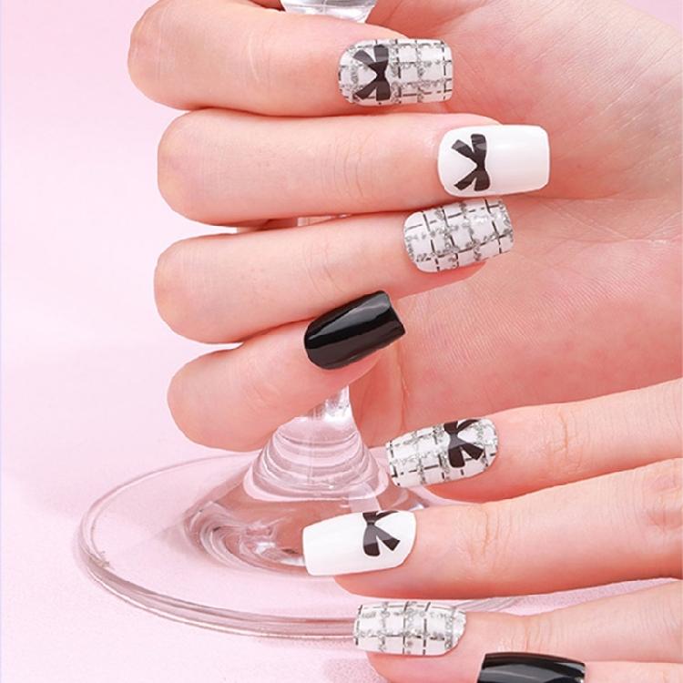 Wearable Gels Nails Stickers French Styles Nails Art Stickers Nails Polish Wraps Cured Gels Nails Strips