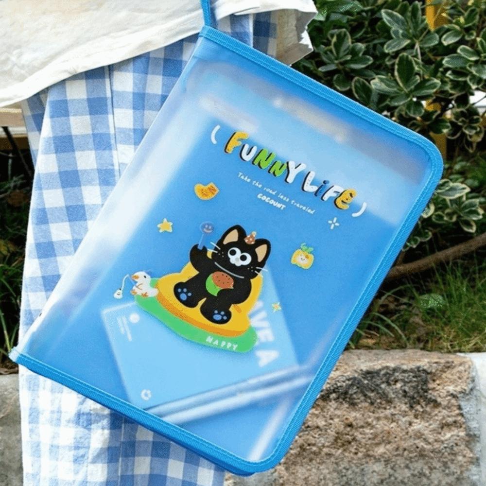 A4 File Storage Bags Large Capacity Stationery Organizer Bag Folders Thickening Waterproof Stationary Bag Handbag SchoolSupplies
