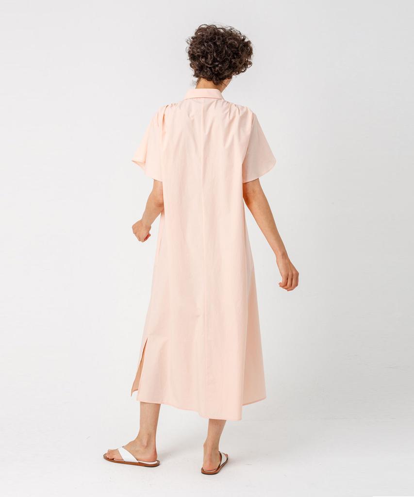 PAGE Shoulder Shirred Dress_Orange