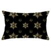 New Black Gold Series Christmas Peach Skin Print Waist Pillow Cover Home Accessories Cushion Cover Sofa Cushion Cover