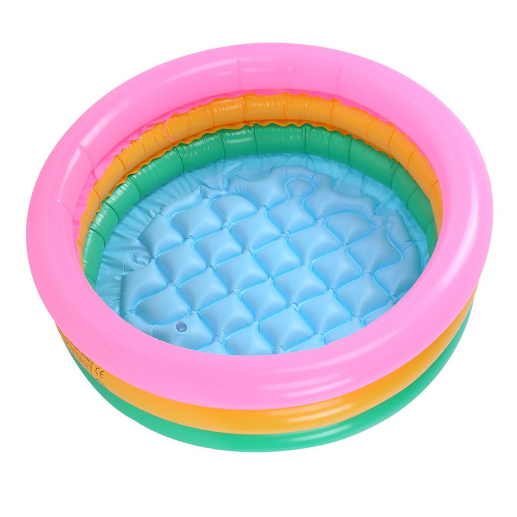 Children Soft Inflatable Swimming Pool Kids Boy Round Shape Bright Color Baby Basin PoolM