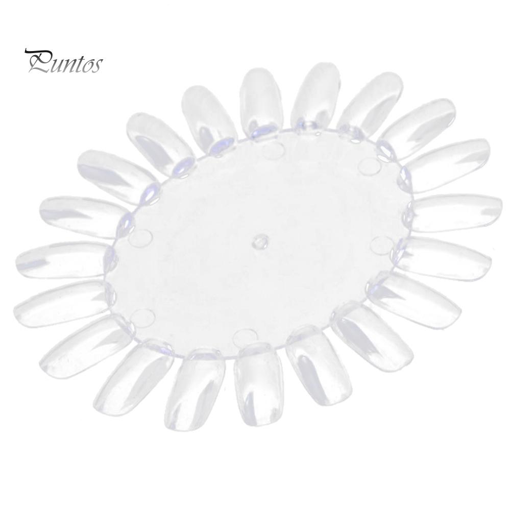 Puntos Nail Art 20 Colors Acrylic False Tip Practice Round Wheel Mould DIY Display Tool