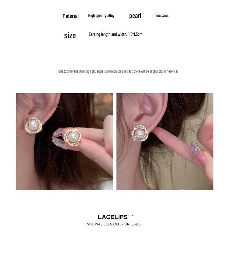 2025 New Arrival: Spiral Pearl Earrings - Light Luxury Sterling Silver for Women