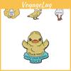 Yellow Duck Cheerful Brooch Playful Cartoon Animal Pin For Style Individual