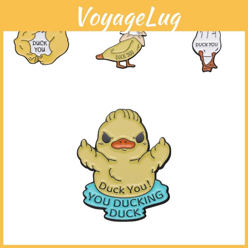 Yellow Duck Cheerful Brooch Playful Cartoon Animal Pin For Style Individual