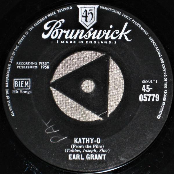 

7inch Record EARL GRANT KathyO 4505779 Brunswick 1958 UK SoulFunk Used