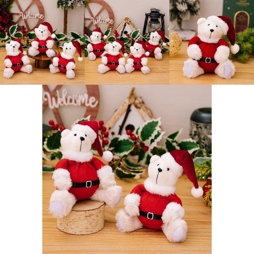 Christmas Charming Plush Bear Decoration Perfect For Holiday Kids Toys Gifts And