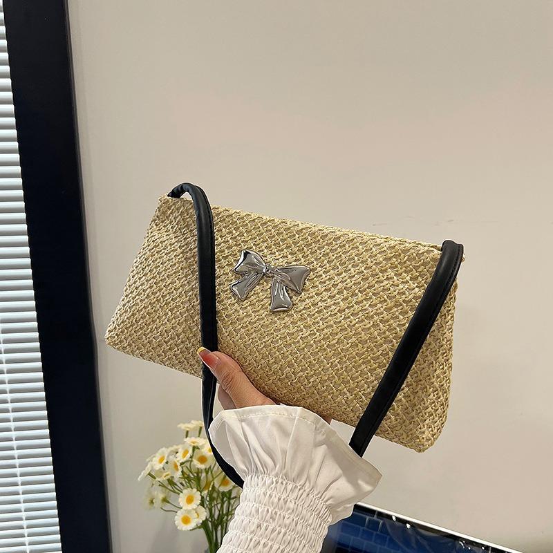 Woven Bag Women's New Fashion Bucket Bag Straw Bag Versatile Large Capacity Shoulder Oblique Span Bag