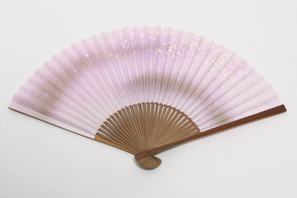 Faltfächer für mit Fächeretui und Präsentationsbox Wasser und Kirschblüte [Hasegawa] Kyoto-Stil Damen, (Fließendes Design, beidseitig)