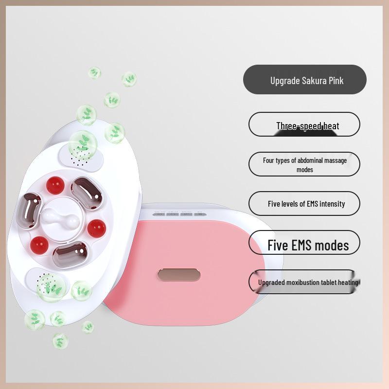Bianstone Automatic Abdominal Massager with Heating and Moxibustion Therapy розовый