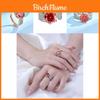 Elegant 3 Carat Garnet Red Zirconia Luxury Full Diamond Ring For Women