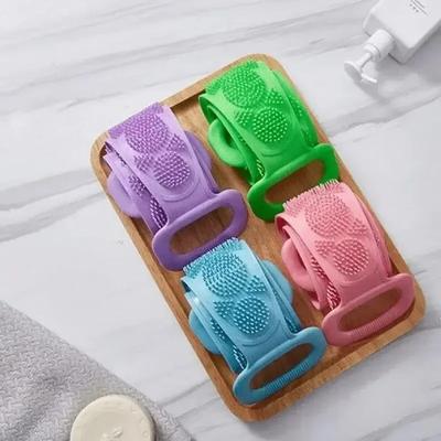 Vücut Süngeri Silikon Fırçalar Banyo Havlusu Scrubber Sürtünme Geri Peeling Masajlı Duş Kemeri Genişletilmiş Cilt Temiz Fırçalar