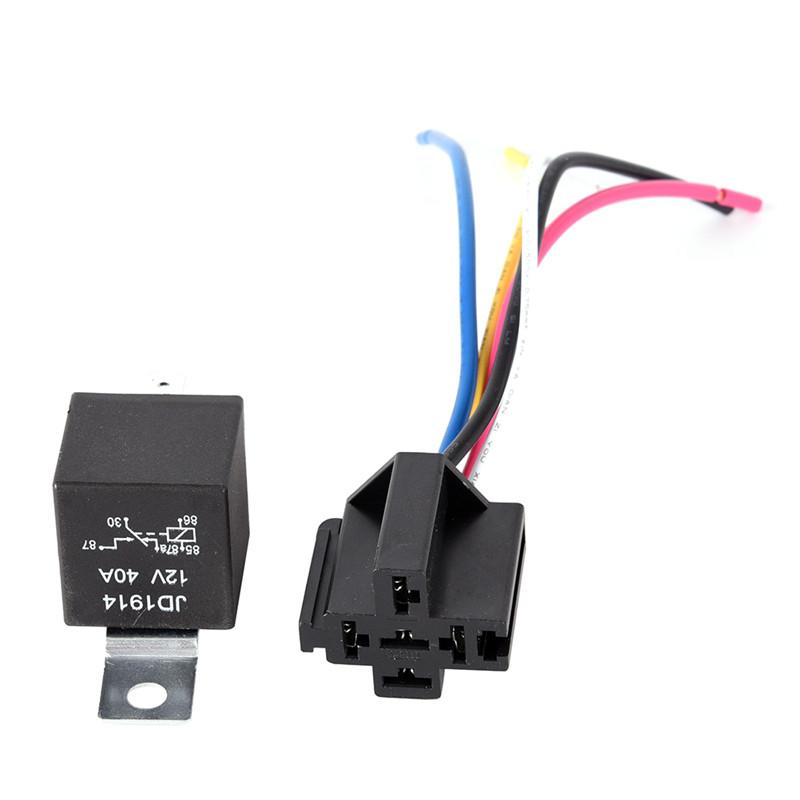 12V 5Pin 40A Waterproof Car Relay With Socket Automotive Electrical Control Relay Battery Switches5