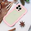 For iPhone 15 Pro Transparent Back Cover Wave Edge PC+TPU Detachable Color Frame Anti-scratch Phone Case