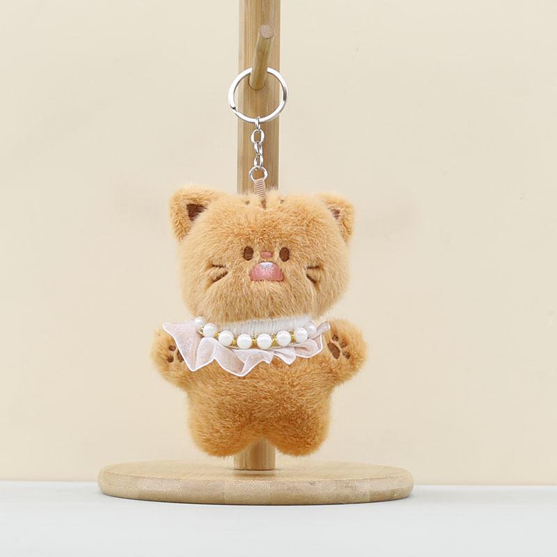 Angry Cat Plush Toy Soft Filled Doll Backpack Pendant Cute Keychain Holiday Gift