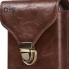 Mobile Phone Belt Bag Cellphone Holster for Blet Smooth Faux Leather Snap Closure Solid Color Regular Fit Portable Men Belt Pouch