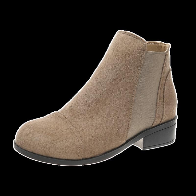 Chelsea boots autumn and winter new women's boots thick heel fashion boots bare boots large size retro short boots women