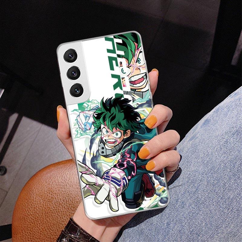 

My Hero Art Phone Case For Samsung Galaxy S24 S25 Edge S26 Ultra S23 S22 S21 Plus S20 FE + Personalized Print Cover Galaxy S24 S Samsung S20 Ultra