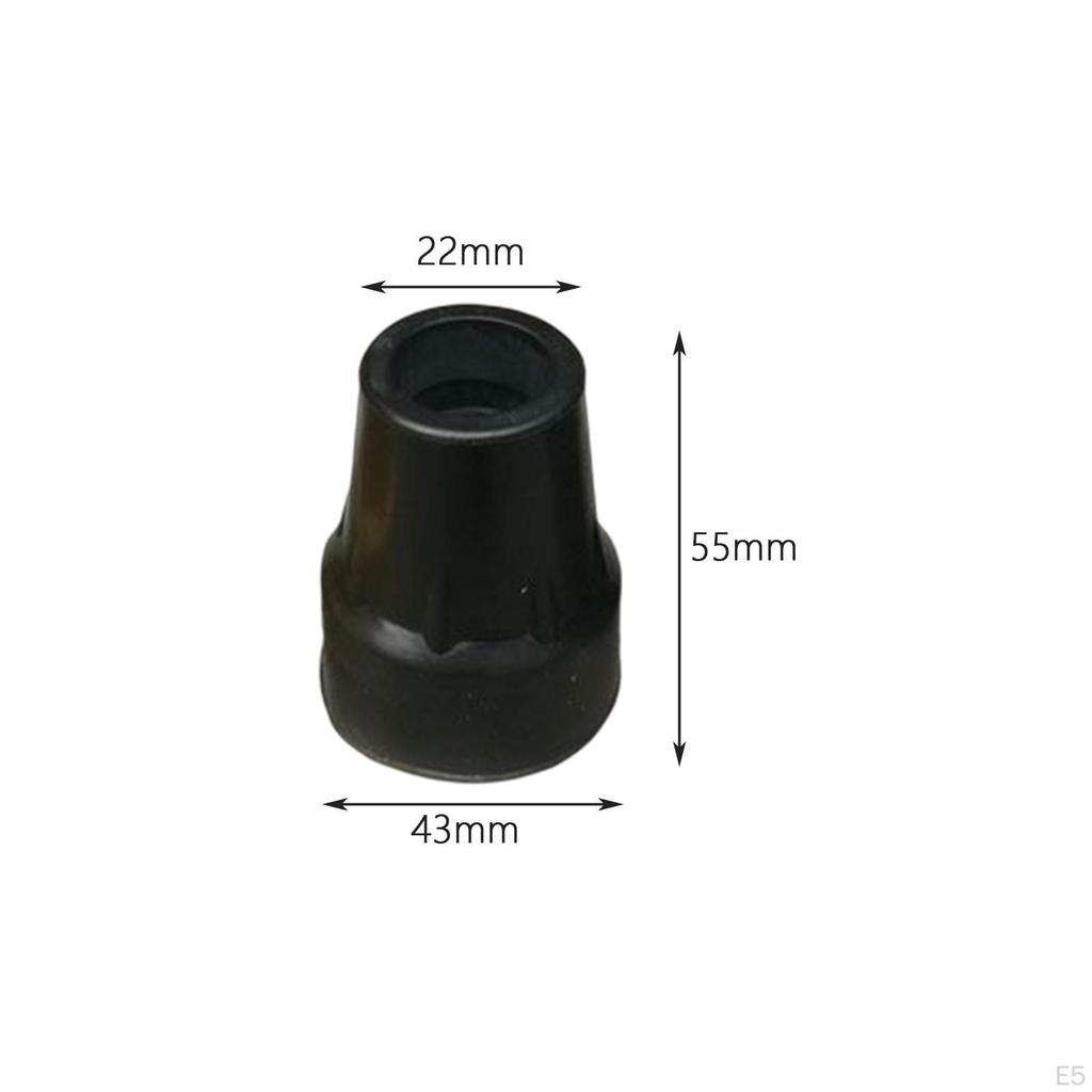 4 7/8 Inch Rubber Cane Tips, Heavy Duty Replacement, Easy to Install for Aluminum And Wood Crutches,