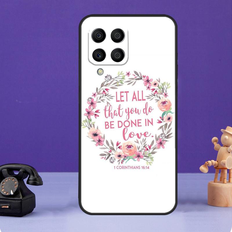 Jesus God Bible Quotes Case For Samsung Galaxy M55 M35 M15 M56 M36 M16 M06 M31 M13 M33 M53 M12 M32 M52 M14 M34 M54