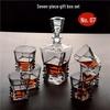 Handun 7-Piece Glass Whiskey Decanter and Glass Set