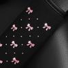 Bling Car Seat Belt Cover, 2PCS Rhinestone Cute Bow Comfort Vehicle Seatbelt Shoulder Pad, Diamond Automotive Interior Harness Neck Cushion Protector