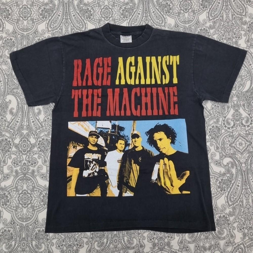 Vintage Rage Against The Machine T-Shirt Large Against All Odds Graphic Print