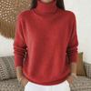 Womens Solid Color High Neck Knit Sweater Fall Winter 2026 Casual Elegant Pullover Lightweight Warm
