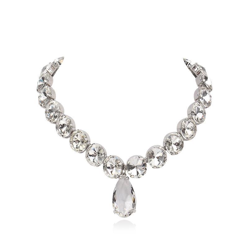 European and American temperament choker collar rhinestone neck chain short niche collarbone chain tide Internet celebrity necklace jewelry neck chain