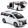 1:Model auta ze slitiny Toyota Alphard v měřítku 32, světelné a zvukové efekty tlakově lité autíčka pro chlapce Dárek k narozeninám Dětské hračky Kolekce aut