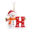 Christmas Snowman Letter 2D Acrylic Hanging Ornament for Holiday Tree Decor
