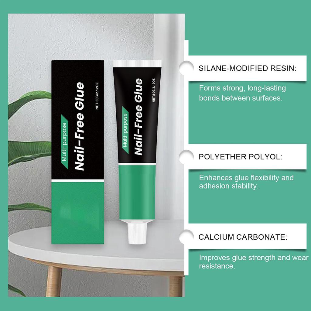 Waterproof Glue 60g Strong Sealing All Purpose Adhesive Glue for Glass Metal Craft Home Bathroom Window Furniture Indoor