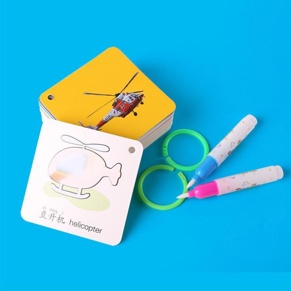 

Новая многоразовая книга для рисования водой с волшебными картинками в стиле Монтессори для детей, карточки для раскрашивания, доска для рисования, развивающие игрушки