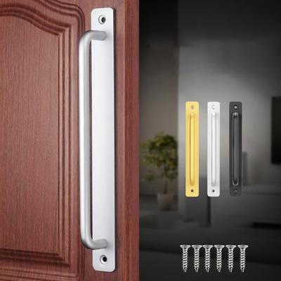 180mm/210mm Length Sliding Door Handle Double Hole Aluminum Alloy Non Perforated Door Handle Durable Smooth Punch-free Pulls