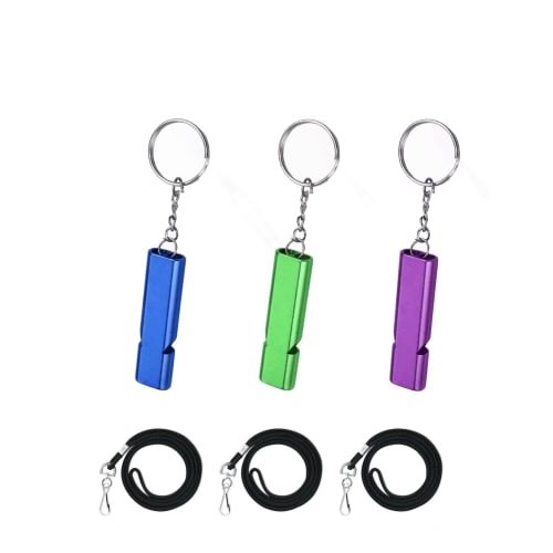 Marcea Whistle, Disaster Prevention and Rescue, Loud Emergency Whistle with Neck Strap, for Outdoor Activities, School, Gym, Camping, Hiking, Survival