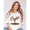 European Size Women's - T-Shirt: Luxe Indulgence: Molten Chocolate Dreams Womens Tee - Fashion