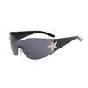 New Women's Rimless Star Decoration Integrated Y2K  Girl Style Hip Hop Fashion Sunglasses Beach Party Glasses Men