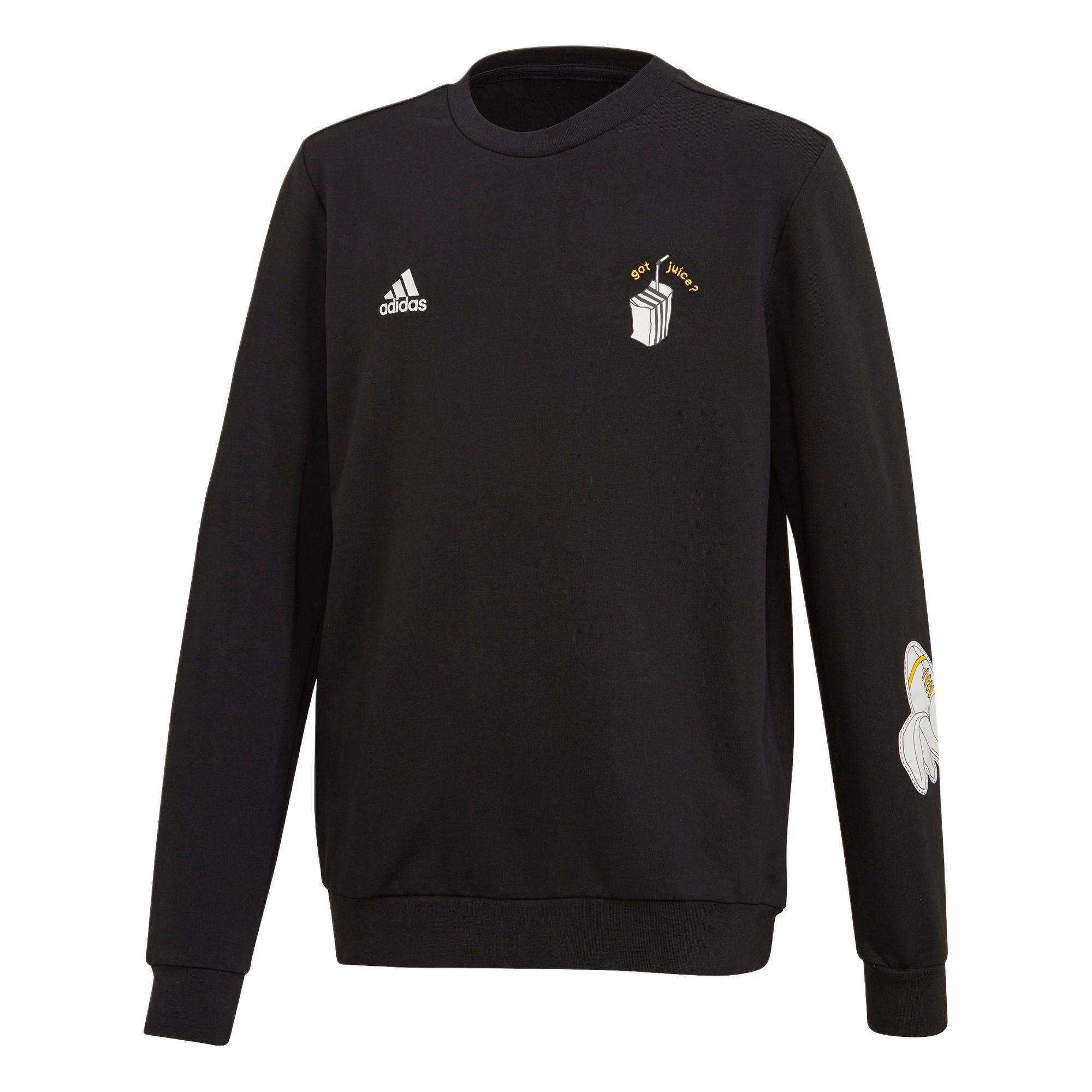 Adidas Casual Crew Neck Pullover Long Sleeve Kids tops Black FL2820 A128