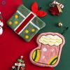 1PC Christmas Hand Towel Cartoon Gingerbread Man Snowman Socks Christmas Tree Gift Box Coral Fleece Towel Cleaning Cloth Rag