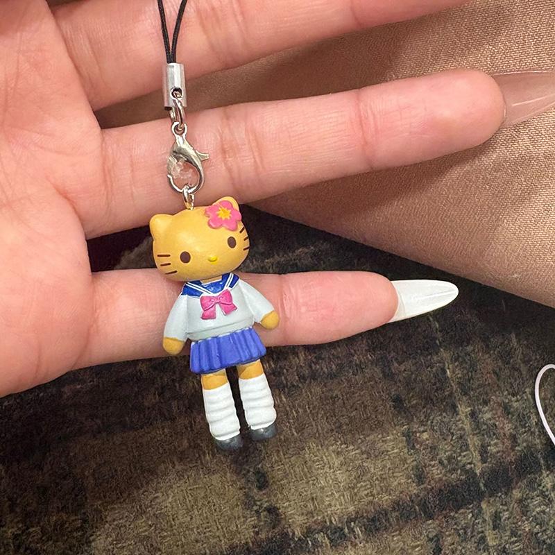 Long Legged s Phone Chain s Long Leg Hellokitty Cartoon Keyring Creative Bag Pendant Keychain on The Phone Gift