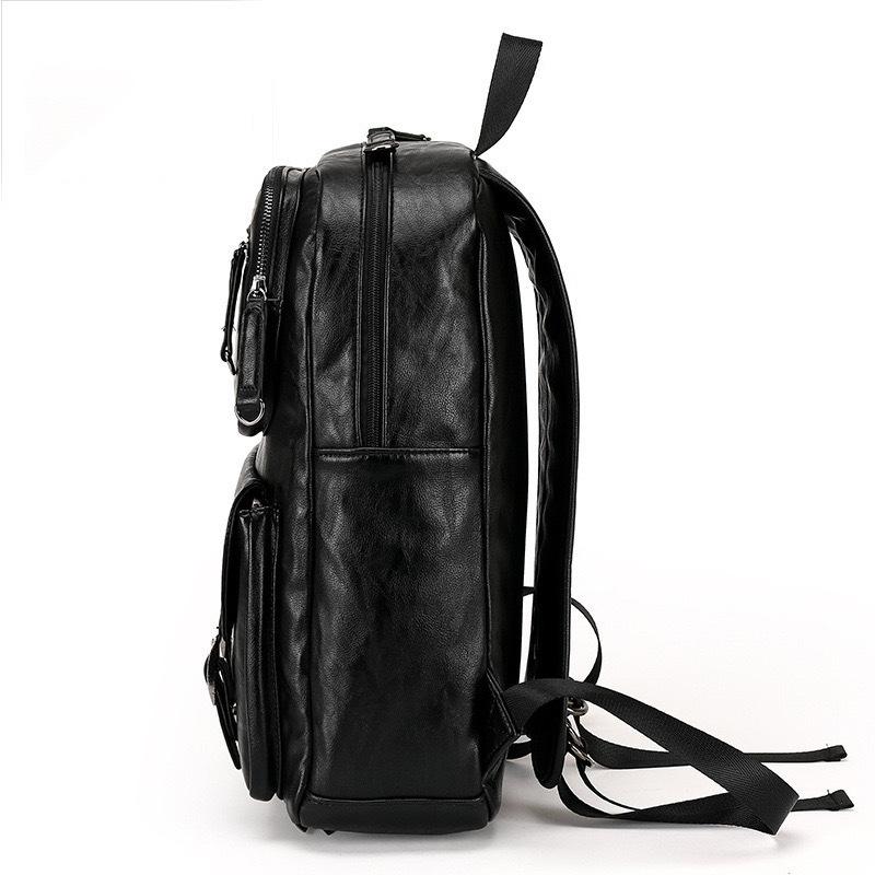 TS JYL laptop bag,Leather Travel Backpack Casual Business Bag Large Student School Backpack
