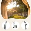 2Pcs Wedding Arch Stand Kit 1.8 + 2.1 Meter Backdrop Stand Semi Open Design