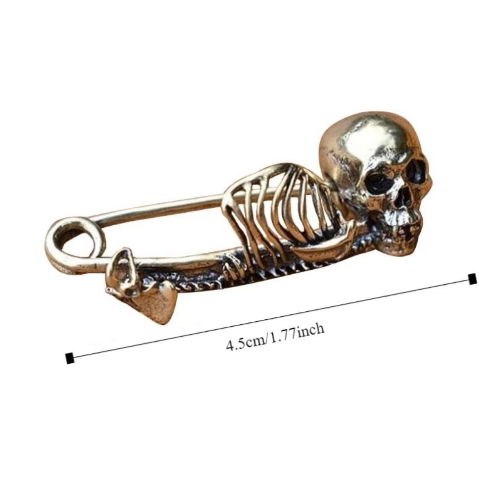 Vintage Retro Skull Pin Punk Style Gothic Skull Badge Lapel Pin  Unique Gift