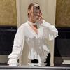 Court French Design Ruffle Edge Long-sleeved Shirt Women's Autumn 1116 European and American Temperament Chiffon Top