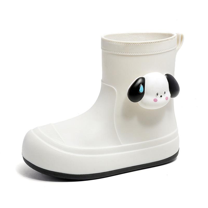 Rain shoes female cute cartoon outer wear waterproof glue rain shoes fashionable versatile light soft velvet warm