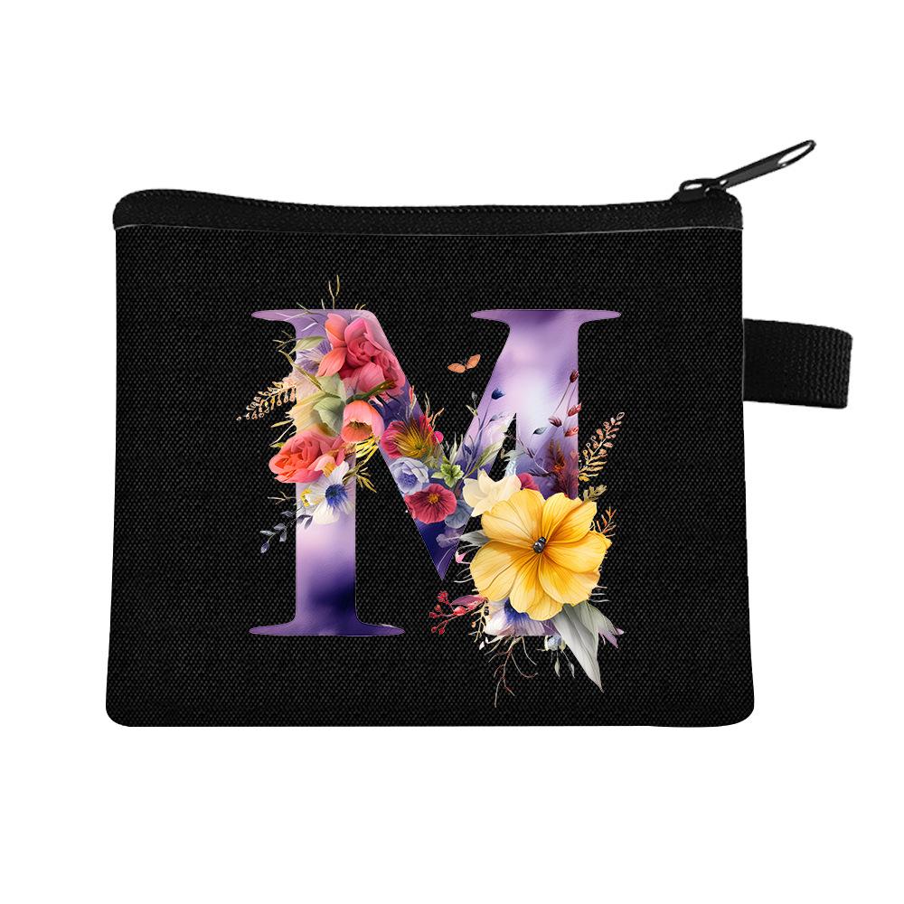 Letter Printed Children'S Change Bag Student Polyester Card Bag Simple Coin Storage Bag Portable Card Bag
