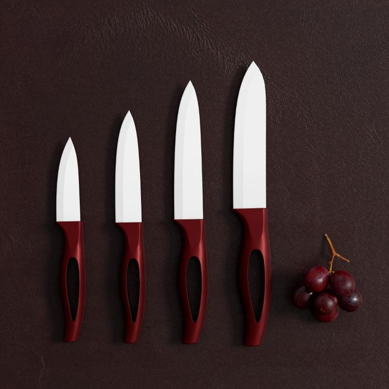 Ceramic Fruit Knife for Kitchen 3 4 5 6 Inch Chef Knife with Sheath Utility Slicing Cooking Tool for Vegetable Rustproof Zirconig