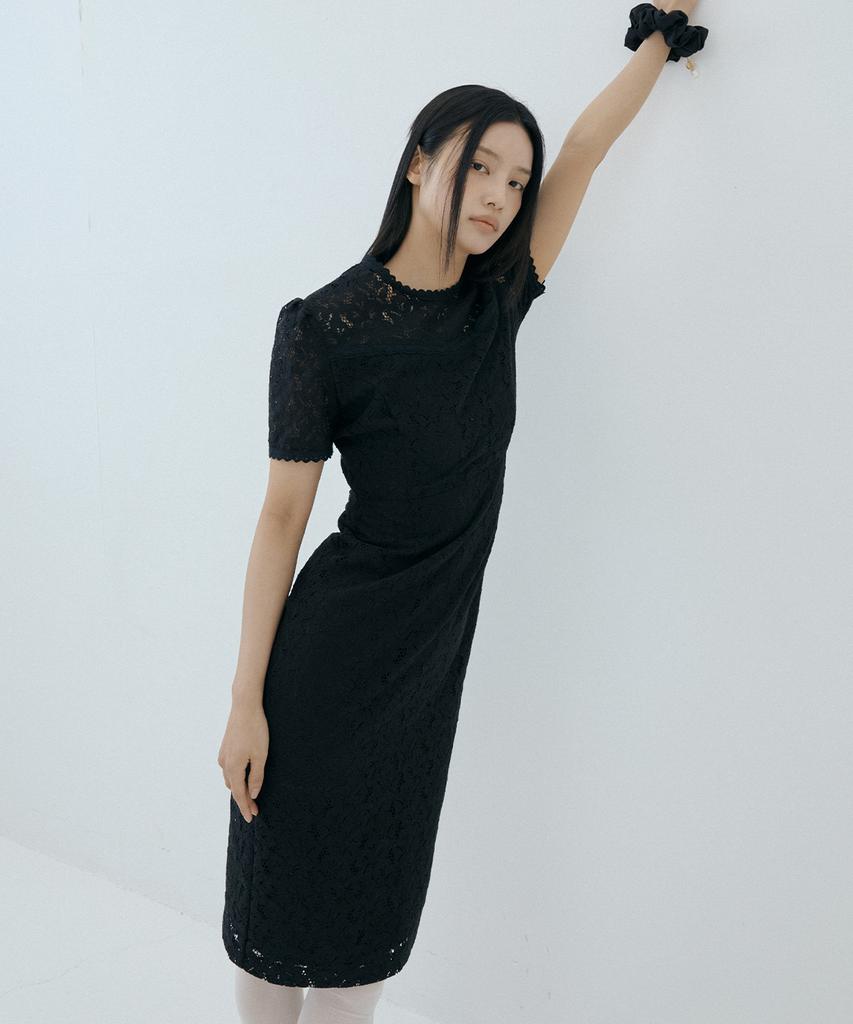 Lucirju Roha Lace Dress (Black)