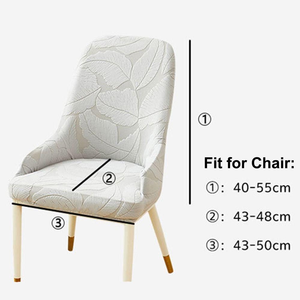 Durable Elastic Stretch Leaf Jacquard Chair Cushion Cover Solid Color Waterproof Curved Chair Cover Chair Protectors Household