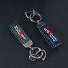 1PC Carbon fiber Car Keychain Key Ring Metal Leather For Toyota GR GAZOO RACING Toyota Yaris Hilux Corolla Prius Accessories